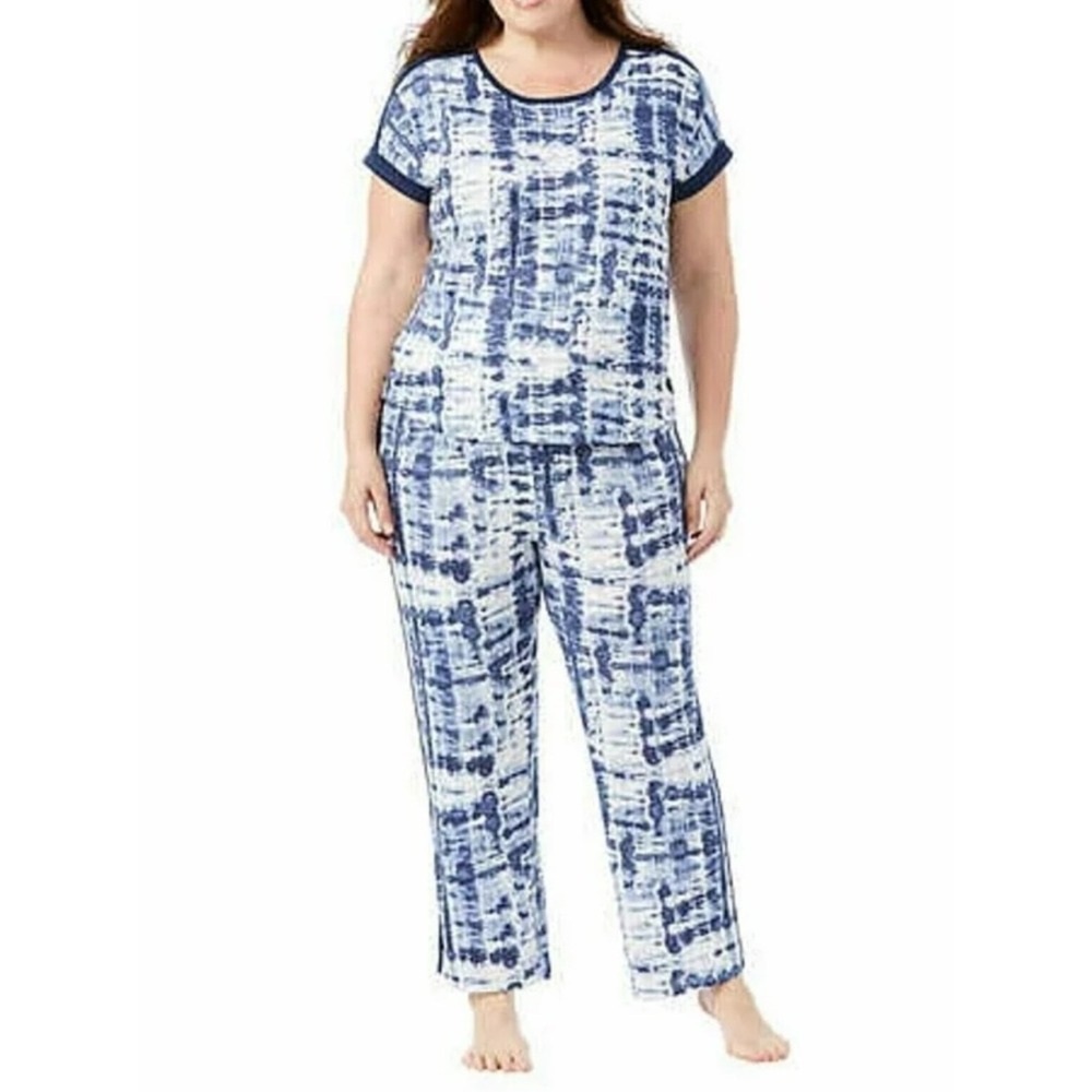 Lucky Brand Womens Super Soft Tie Dye Print Lounge Pajama Set‎ Blue XL - Picture 2 of 8